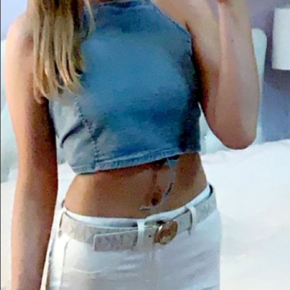 Denim crop top